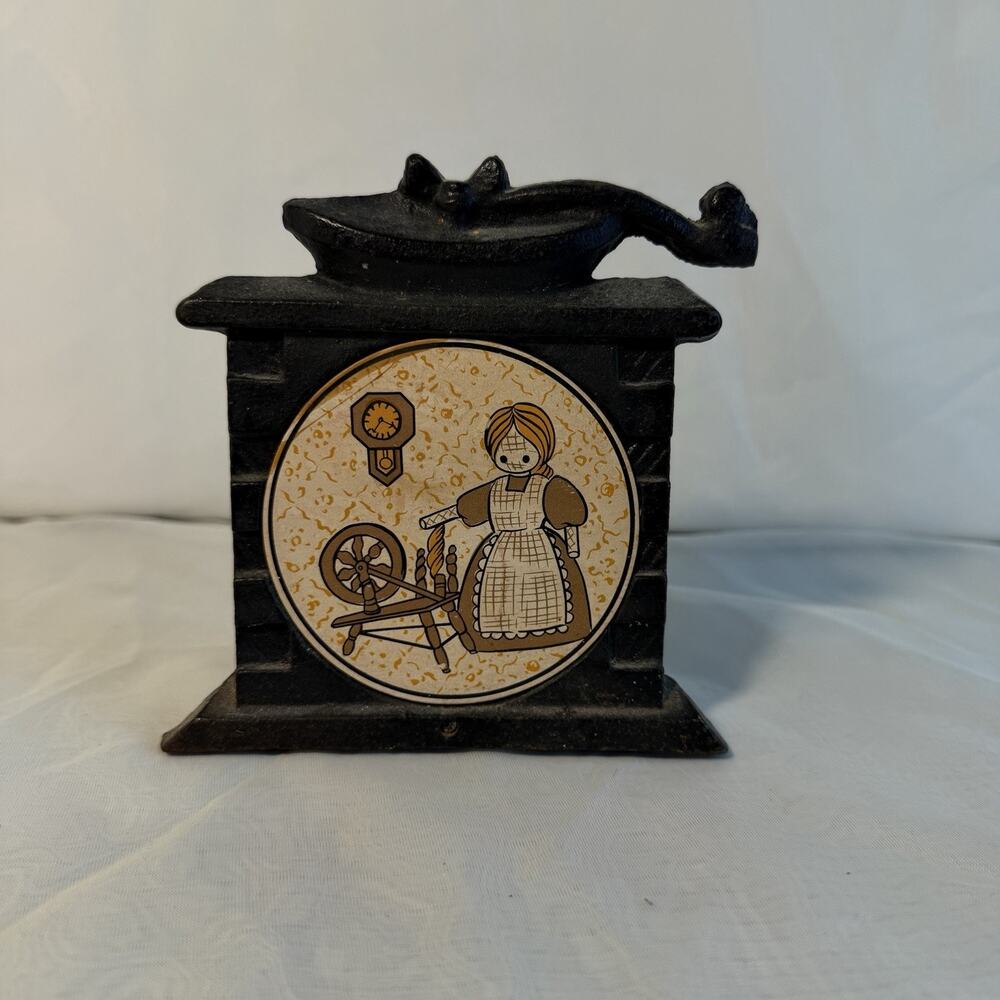 Napkin Holder Vintage Cast Iron Rag Doll Sewing Design 5x6